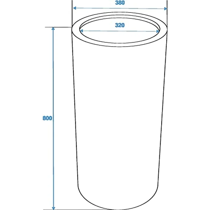 EUROPALMS LEICHTSIN TOWER-80, Übertopf, braun glänzend, leicht und robust, Höhe 80 cm, Durchmesser 38 cm – Bild 2