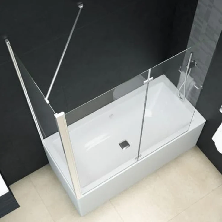 vidaXL Doppelte Faltbare Duschkabine ESG 120 x 68 x 130 cm – Bild 6
