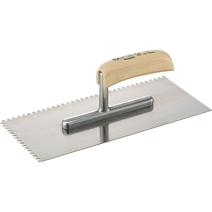 fortis Glättekelle 280 x 130 mm, gezahnt 4 x 4 mm für präzises Glätten