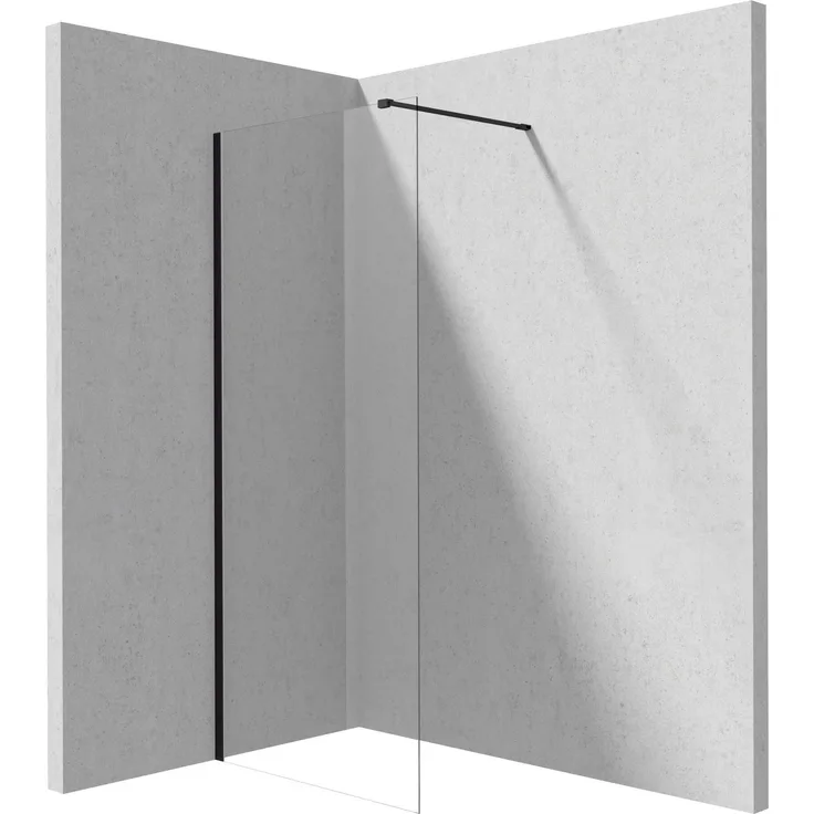 DEANTE Duschkabine, offene Bauweise, 120 cm Seitenwand, Sicherheitsglas 6 mm, transparent, Active Cover-Beschichtung, montage ohne Duschtasse