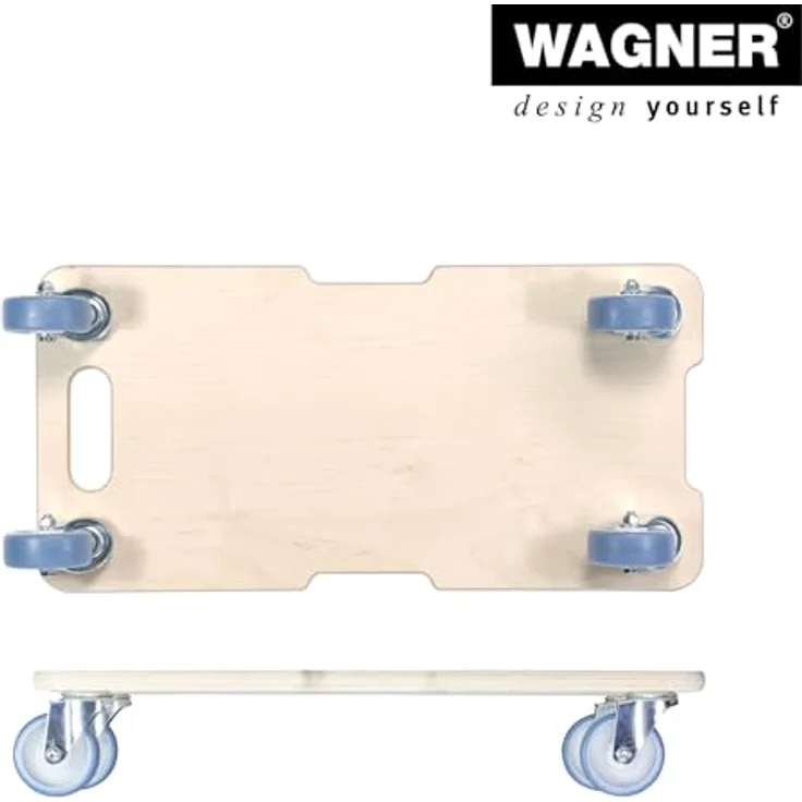 Transporthilfe MM 1325, 59 x 29 x 11 cm, softe Rollen Ø 75 mm, Rollenlager, Multiplex Birke FSC®, Tragkraft 300 kg – Bild 9