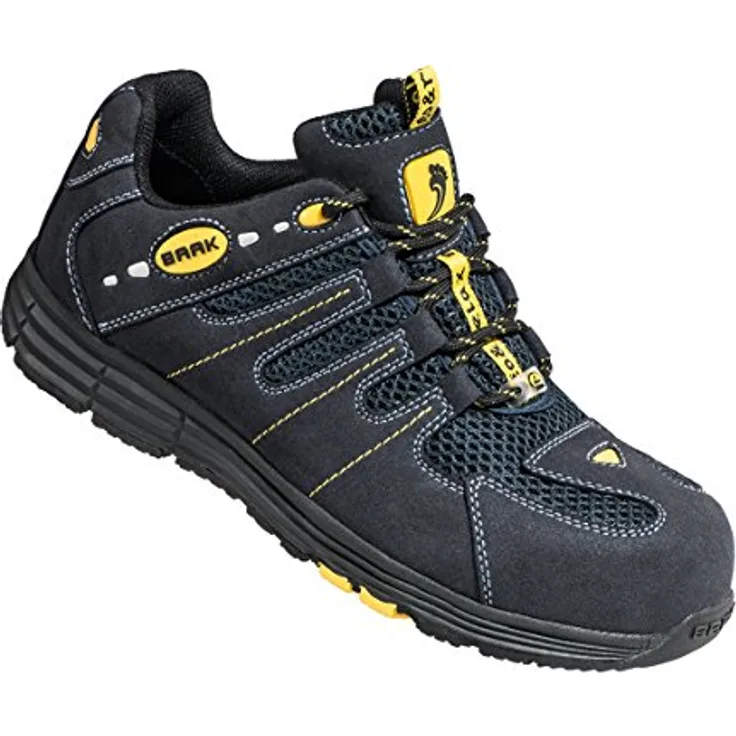BAAK Sicherheitshalbschuhe S1P "Rick2" Go and Relax, 1 Stück, 43, blau/gelb, 71462