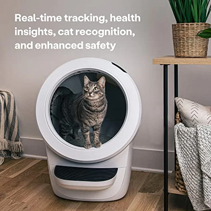 Litter-Robot 4 mit Tritt & Zaun von Whisker (Weiß) - Selbstreinigende Katzentoilette, WiFi, klumpendes Streu, 2-Jahre Garantie - Preisvergleich – Bild 4