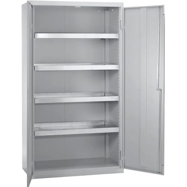 STUMPF Umweltschrank H1800xB1000xT500mm lichtgrau-lichtgrau o.Belüftung 4 Wannen,22l