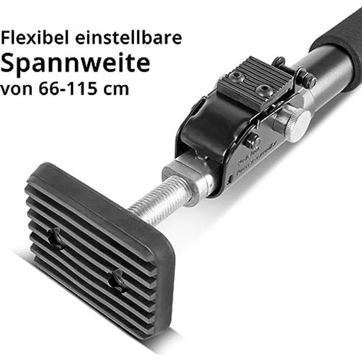 STAHLWERK Montagestütze MH-115 ST, robuster Türspanner/Teleskopstütze, 66-115 cm, 40 kg Tragkraft, schwenkbare Kontaktflächen – Bild 2