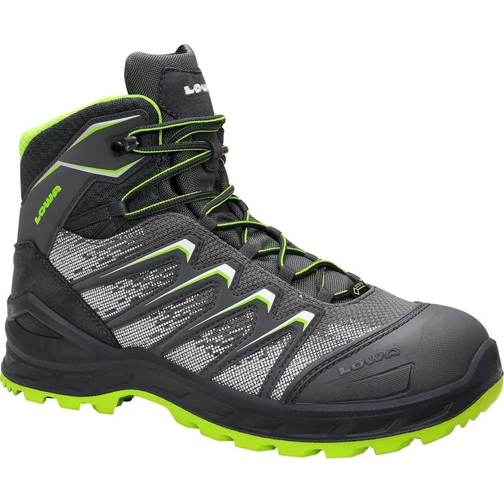 Lowa LARROX Work GTX Mid S3, wasserdichte Sicherheitsschuhe mit Stahlkappe und Rutschhemmender Laufsohle, Größe 45