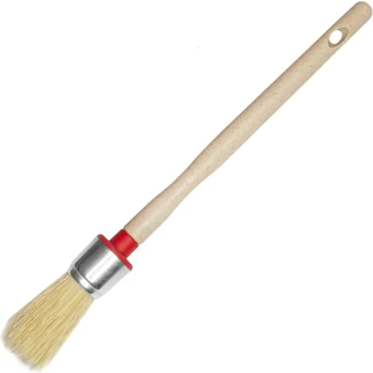 woplus Rundpinsel 20 mm | Ringpinsel für Lackieren, Beizen und Lasieren, ergonomischer Griff, hochwertige Naturborsten – Bild 4