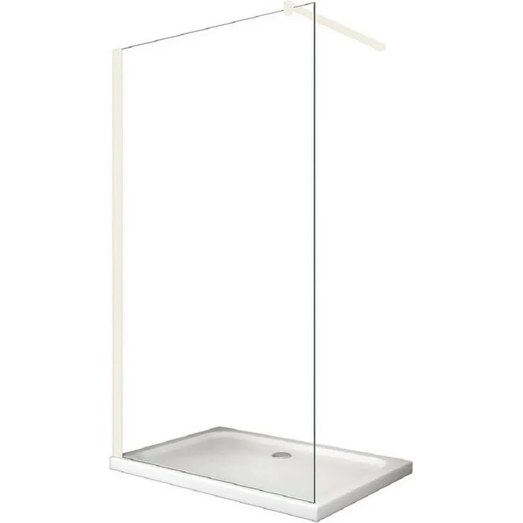 BuyLando.Shop Walk-in-Dusche Glaswerk Westfalen-LiLy 150x200cm, Duschwand klar Weiß, 10mm ESG Glas, inkl. Wandprofil und Stabilisator