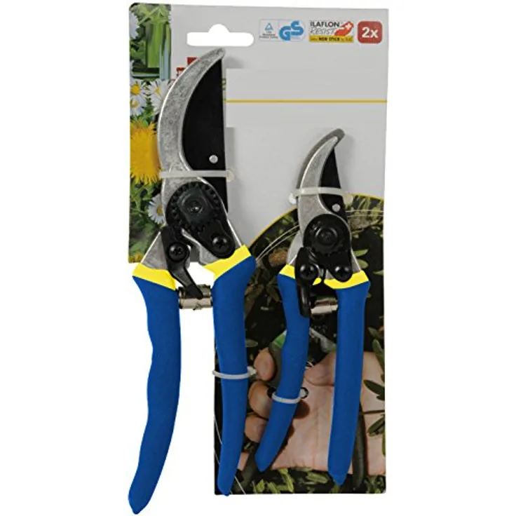 Kinzo Garden Shears Gartenschere, blau/gelb, 12 x 2.3 x 22.5 cm