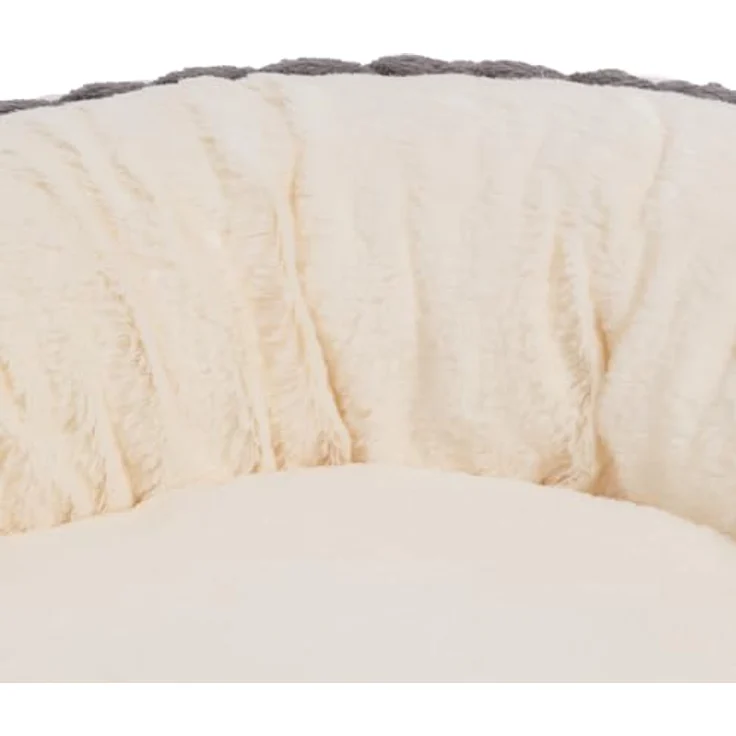 Wallace & Jones | Katzenbett für kleine und große Katzen | Cameron - Katzenkörbchen oval flauschig | Katzenkorb rutschfest | anthrazit-beige | Größe S | ca. 55 x 45 x 17 cm - Preisvergleich – Bild 5
