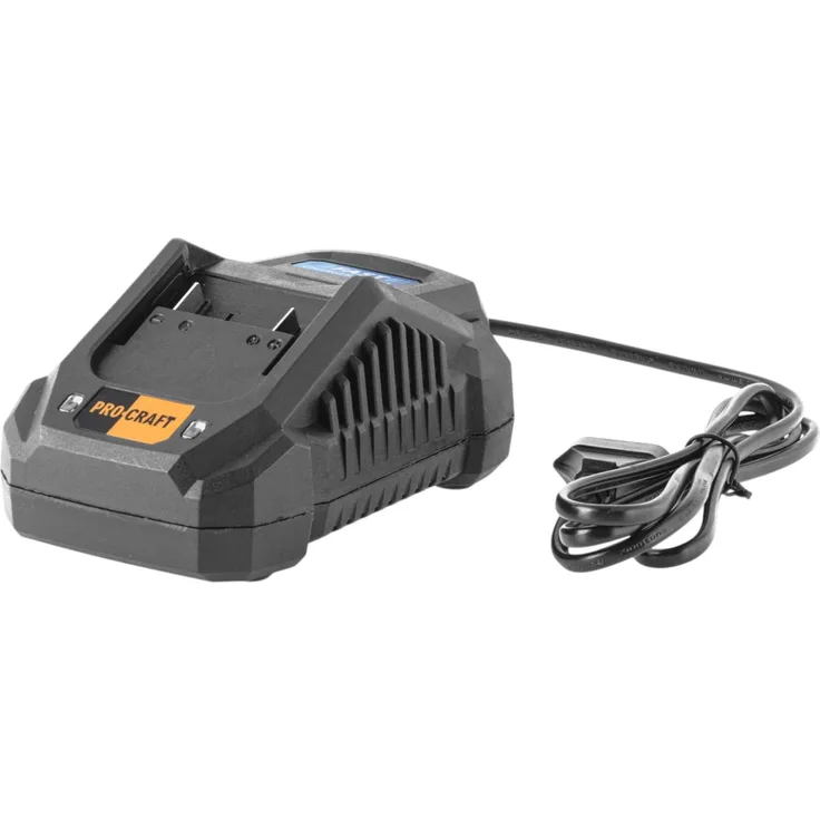 Procraft 20/4A Schnell Ladegerät, 20 V, 4 A für Li-Ion Akkus mit LED-Anzeige und 1,4 m Netzkabel