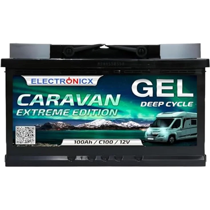 Electronicx Caravan EXTREME Edition GEL Batterie 100 AH 12V, wartungsfrei, auslaufsicher und stoßfest für Wohnmobil und Boot – Bild 1
