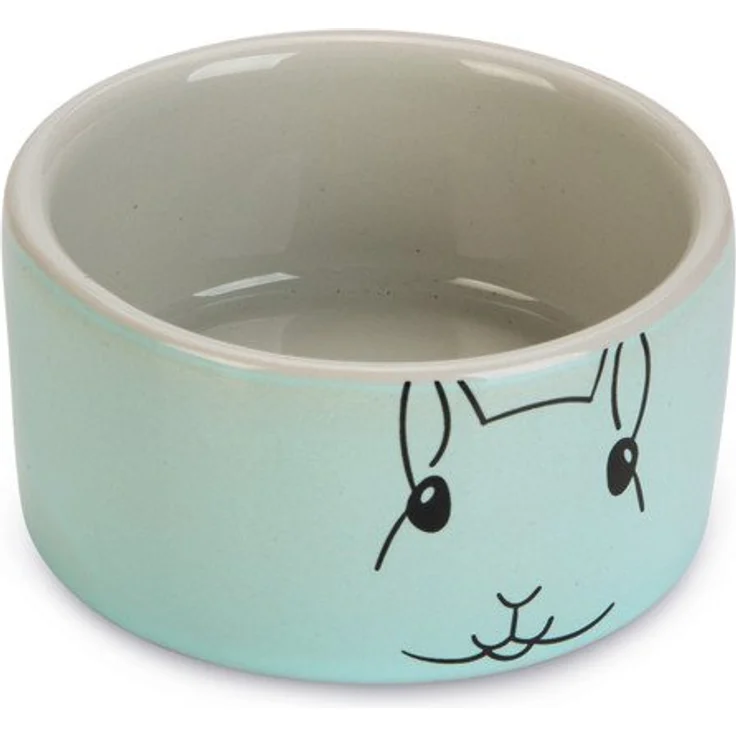 Beeztees Napf Hamsternapf Gorky Nager Keramik grau/mint Durchm. 7,5 x 4 cm, Trendiger Futternapf für Hamster, Spülmaschinen geeignet - Preisvergleich – Bild 1
