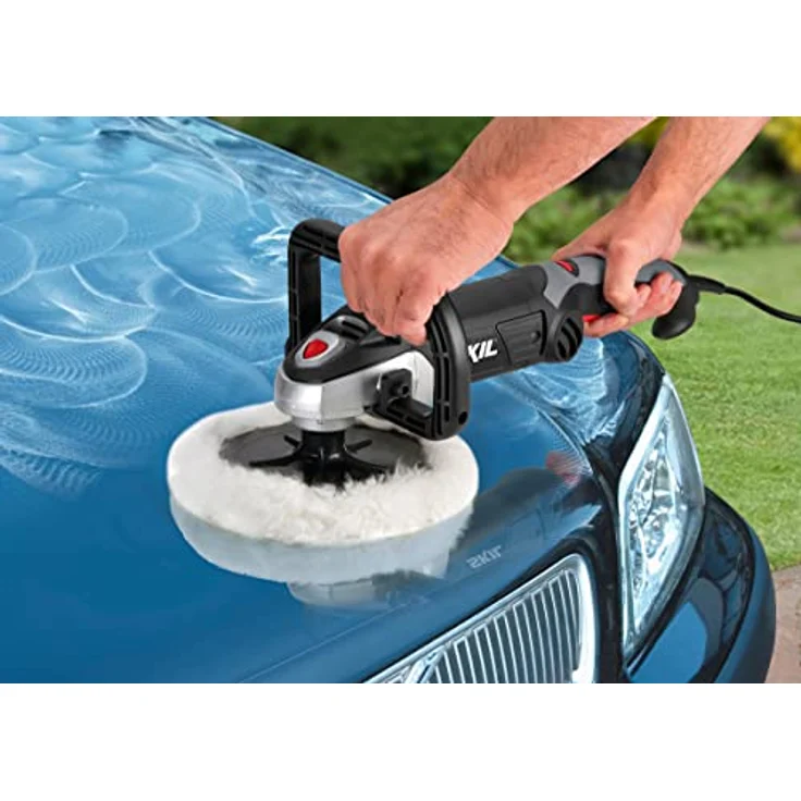 SKIL Poliermaschine 1144AA (Polierer 1200 W, Sanftanlauf, + Polierteller, 3 Polierhauben, Arretierschalter, Drehzahlvorwahl) – Bild 8