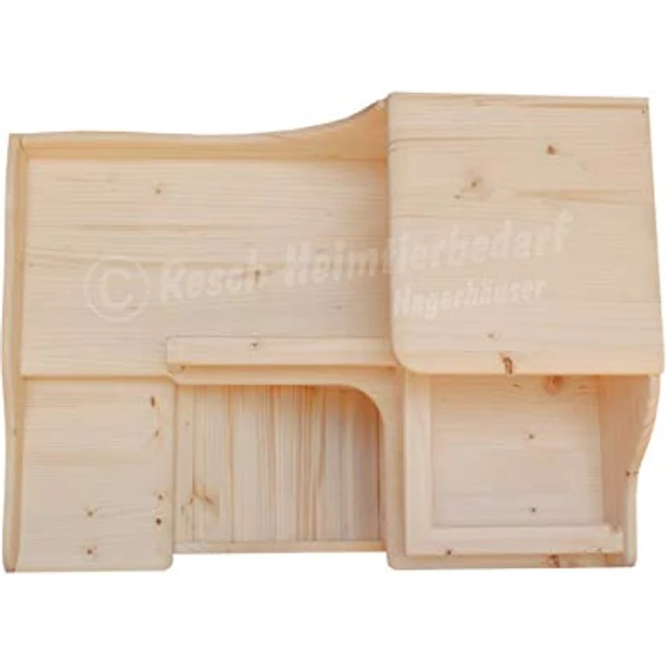 Resch Nr35 Meerschweinchenschloss naturbelassenes Massivholz aus Fichte/Mit Zwei großen EIN-/Ausgängen im Erdgeschoss, die im inneren durch einen „Tunnel“ verbunden sind / 55 x 39 x 33 cm (LxBxH) – Bild 4