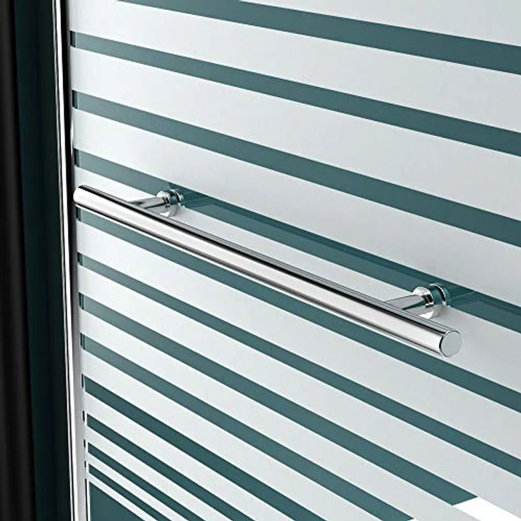 Mai & Mai Duschwand für Badewanne, faltbar 180° aus 6mm ESG-Sicherheitsglas teilsatiniert mit NANO-Beschichtung, 94x140cm – Bild 4