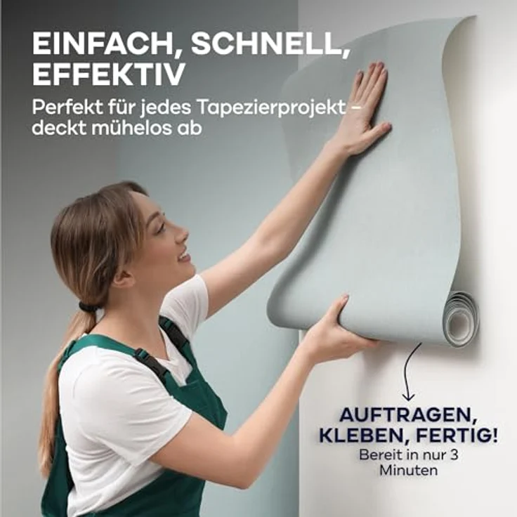 PLID® Rollkleister für Vliestapeten, 2x200g, schnell anrührbar in 3 Minuten, hohe Klebkraft, einfache Anwendung – Bild 2