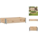 vidaXL Hochbeet Pflanzkasten 100x50 cm Massivholz Kiefer Hochbeet mit stapelbarem Design und offenen Boden - Preisvergleich