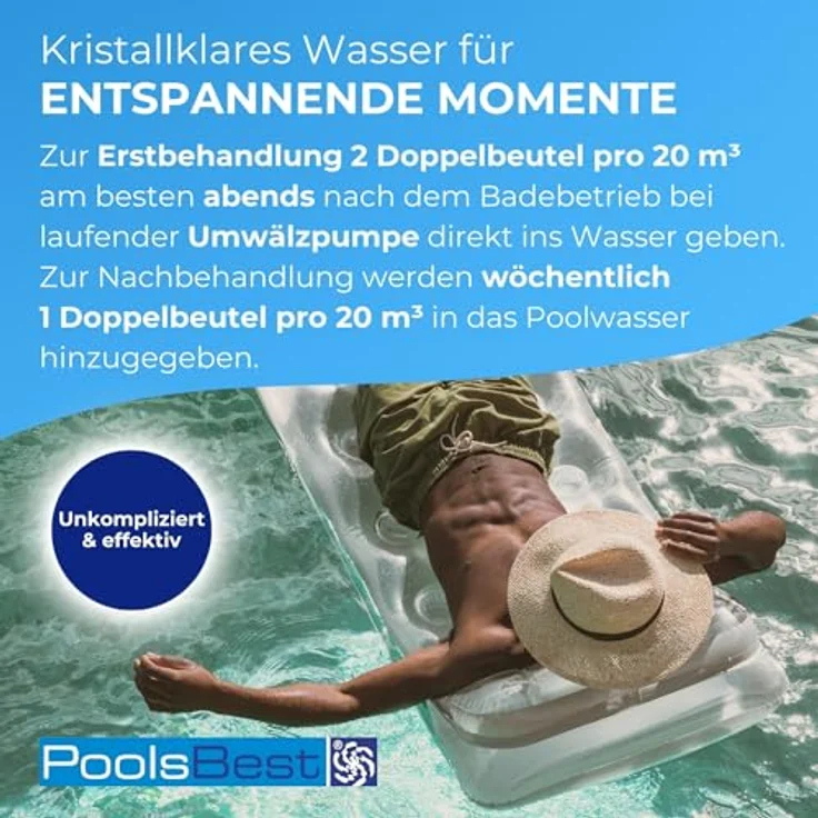 4,48 kg - PoolsBest® Aktivsauerstoff-Komplettpflege 16 Doppelbeutel – Bild 5
