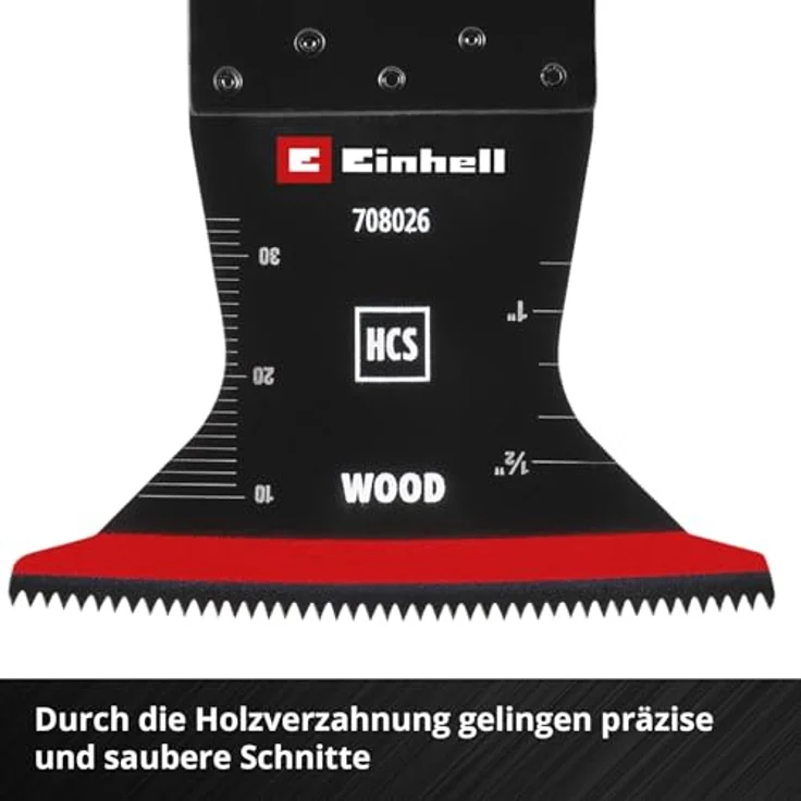 Einhell Tauchsägeblatt aus Kohlenstoffstahl, 65 mm Breite, 42 mm Eintauchtiefe, PTFE-Coating, gekrümmte Schneide, Schnellwechselfunktion für Hart-/Weichholz – Bild 3