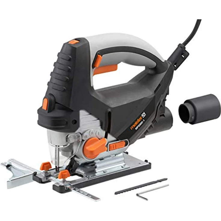Meister Pendelhub-Stichsäge 800 W, MPS800-1 - 3 Pendelstufen - 45° Gehrungsschnitte - 6-stufige Hubzahlvorwahl - Staubsaugeradapter & Späneblasfunktion - Handsäge mit Laser-Markierhilfe - 5453400 – Bild 2