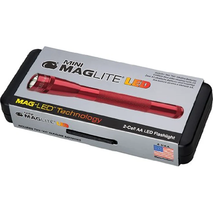 Mag-Lite LED-Taschenlampe SP22037F Mini Maglite 2AA Multimode Hochleistungs-LED-Taschenlampe, 17 cm rot inkl. Mignon-Batterien im Etui – Bild 6
