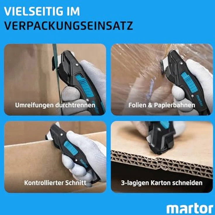 MARTOR SECUMAX-KLINGE 3770, Ersatzklinge aus Stahl und Kunststoff, 58 mm lang, 10 Stück im Klingendöschen – Bild 3