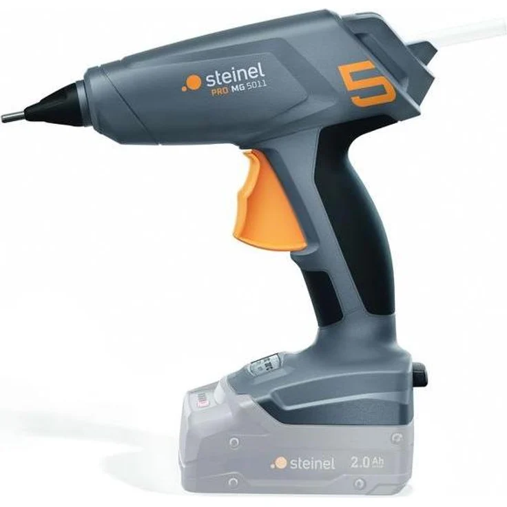 Steinel Mobile 08338584677, Heißklebepistole mit 18 V Akkubetrieb, 1,5 Minuten Aufheizzeit und 20 g/min Klebeleistung