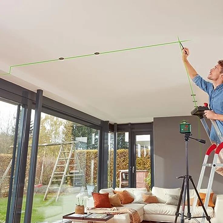 BOSCH Kreuzlinienlaser AdvancedLevel 360 Set, präziser Baulaser mit Stativ, Arbeitsbereich 24 m, Genauigkeit ± 0,4 mm/m, selbstnivellierend – Bild 6