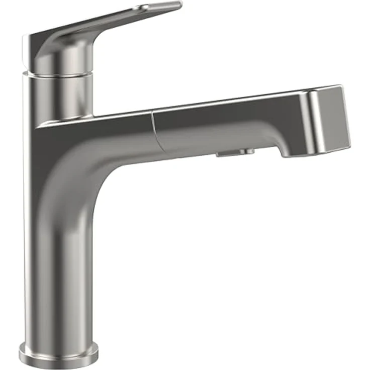 Villeroy & Boch Junis Sky Shower, Küchenarmatur mit herausziehbarer Schlauchbrause, matt schwarz, 2 Strahlarten – Bild 1