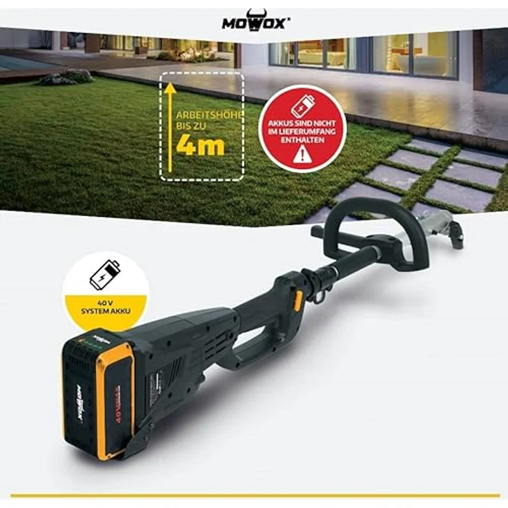 Mowox EBC 40 Li MT Set 40V 4-in-1 Gartenpflege Multitool-Set mit Rasentrimmer, Motorsense, Kettensäge und Teleskop-Heckenschere (ohne Akku) – Bild 2