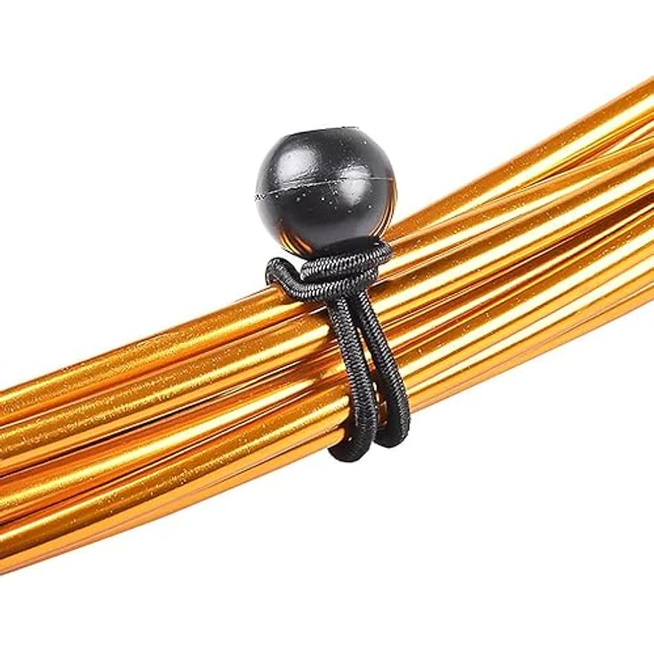 MT MALATEC Spanngummi Planenspanner mit Kugel, Set aus 10 Stück, schwarz, universell einsetzbar für Zelte und Planen – Bild 5