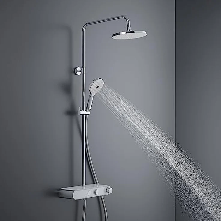 Duravit Duschsystem, moderne Duschinstallation mit EasyClean-Funktion, Sicherheits-Thermostat und drei Strahlarten – Bild 7