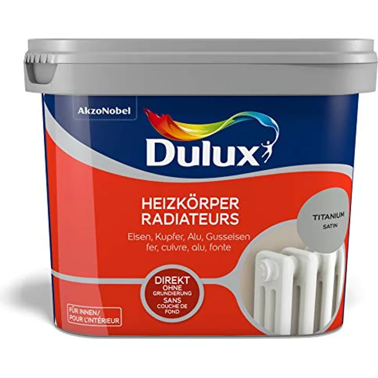 Dulux Fresh up HEIZKOERPERFARBE SAT TITANIUM, 750 ml, 5280705, Titanium seidenmatt, Titanium seidenmatt