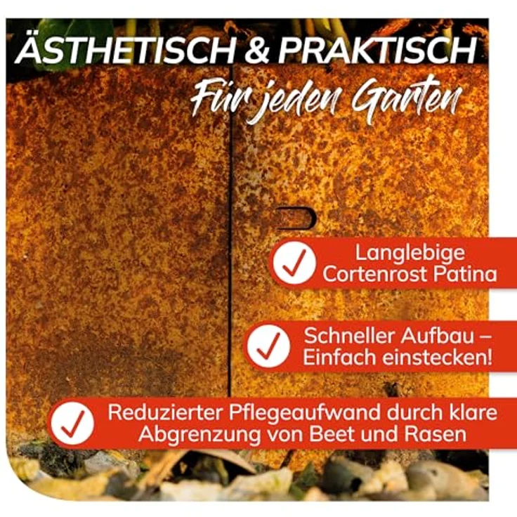 bellissa Rasenkante Kreis Corten 13 cm x Ø 20 cm – Bild 5