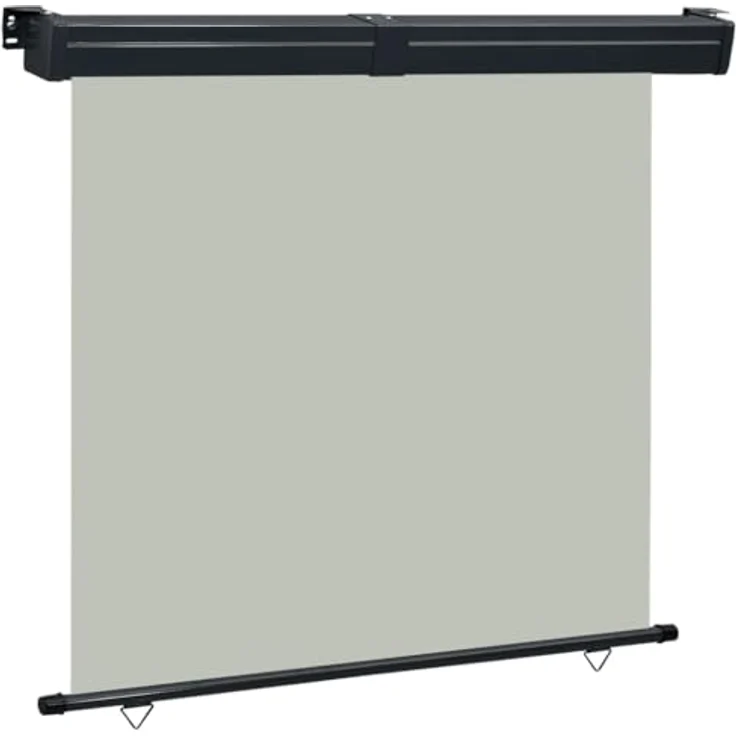 vidaXL Balkon Seitenmarkise Senkrechtmarkise Sonnenschutz Sichtschutz Windschutz Markise Außenrollo Balkonrollo Beschattung 165x250cm Grau – Bild 1