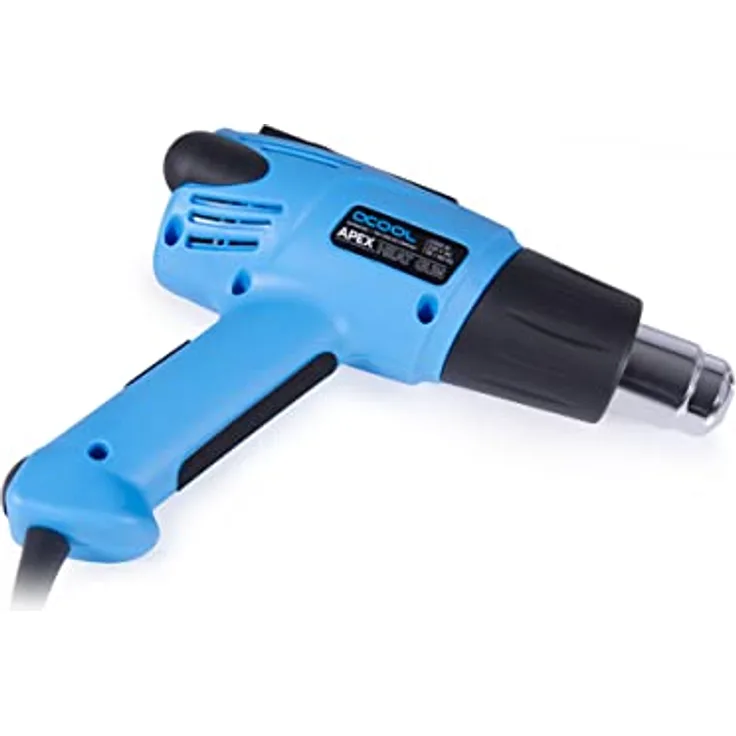 Alphacool Apex Heat Gun, Heißluftföhn mit LCD Bildschirm, 80-650°C, 2000 Watt, blau