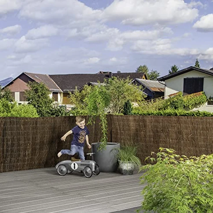 Windhager Sichtschutzmatte Brande de Bruyère ECO, naturbelassene Heidekrautzaunmatte, 1,5 x 3 m für Garten, Balkon und Terrasse – Bild 4