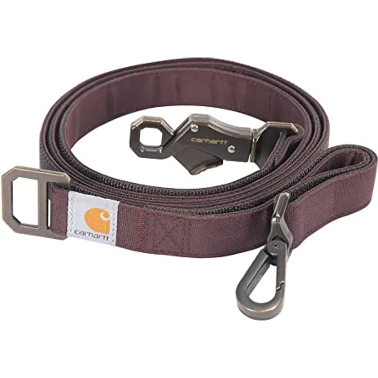 Carhartt Hundeleine, Nylon, Entenmotiv, Robuster Karabinerverschluss aus Metall, Deep Wine, Größe S