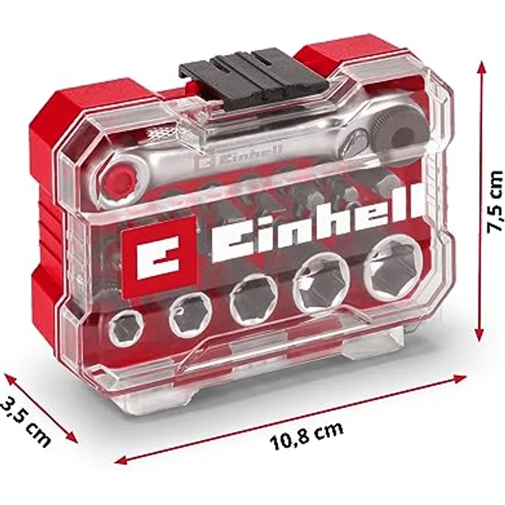 Einhell Bohrer- und Bitset 118683, 21-tlg. Set mit robusten S2 Stahl Bits, Schnellwechselbithalter und Aufbewahrungsbox – Bild 11