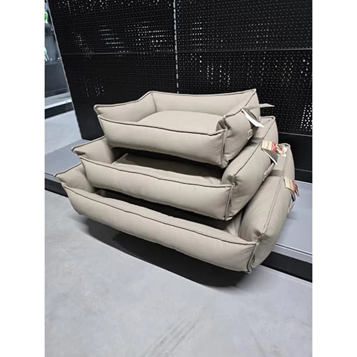 Flamingo Korb Leder - Odet Rechteck Beige 65x50x20cm - Stilvoll und komfortabel – Bild 4