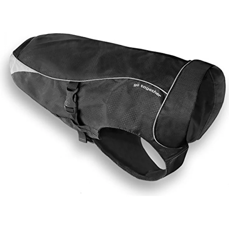 Kurgo North Country wasserdichter Hundemantel, Mit Fleece-Futter, LED-Licht für Nachtsichtbarkeit, Größe L, Schwarz – Bild 1