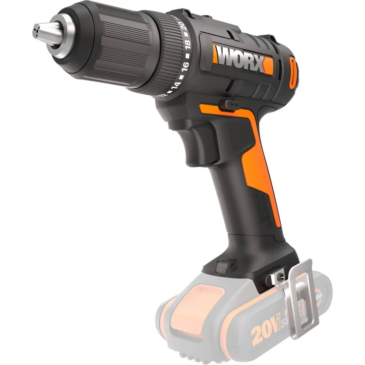 Worx Akku-Bohrschrauber WX108.9, 1600 U/min, 20+1 Drehmoment, ohne Akku & Ladegerät – Bild 1