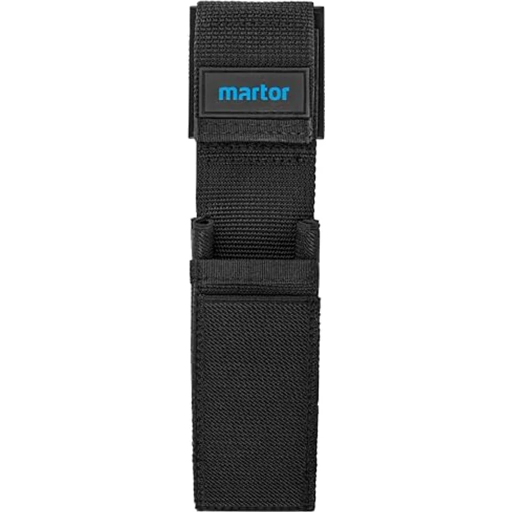MARTOR Gürteltasche S, Nylon-Tasche mit 4 Fächern für Cuttermesser, Sicherheitsmesser und Zubehör, schwarz, mit Clip & Klettverschluss – Bild 1
