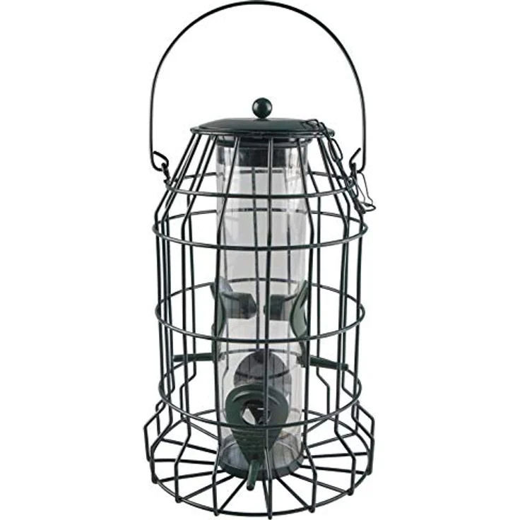 Windhager Protector Vogelfuttersilo mit Räuberschutz, Vogelhaus, Futterhaus, Vogelhäuschen, Vogelfutterstation zum Aufhängen, Vogel-Silo, 06514, anthrazit – Bild 1