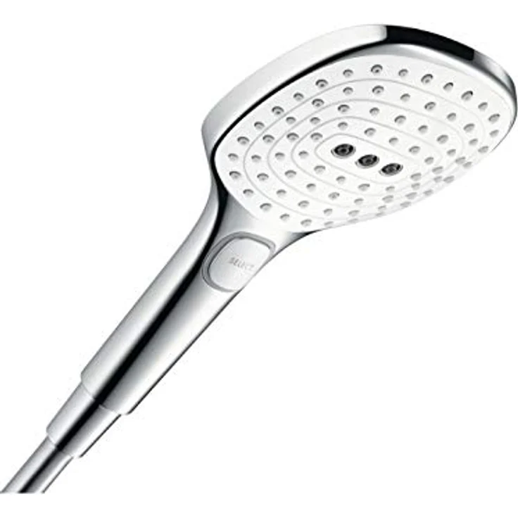 hansgrohe Raindance Select E 120 Duschkopf, 3 Strahlarten, Weiß/Chrom – Bild 1
