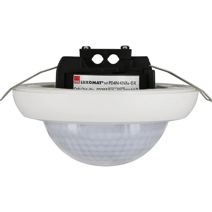 B.E.G. PD4N-KNXs-DX-DE, KNX Präsenzmelder mit individueller Empfindlichkeitsanpassung und Lichtsteuerung für bis zu drei Gruppen, 12 m Reichweite