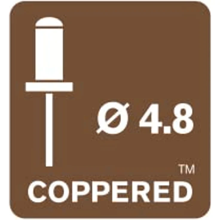 Rapid Blindnieten für Kupfer Ø 4,8mm, 6-9mm Klemmbereich, 50 Stk. Verkupferte Nieten, Set Inkl Bohrer, für blindnietzangen – Bild 5