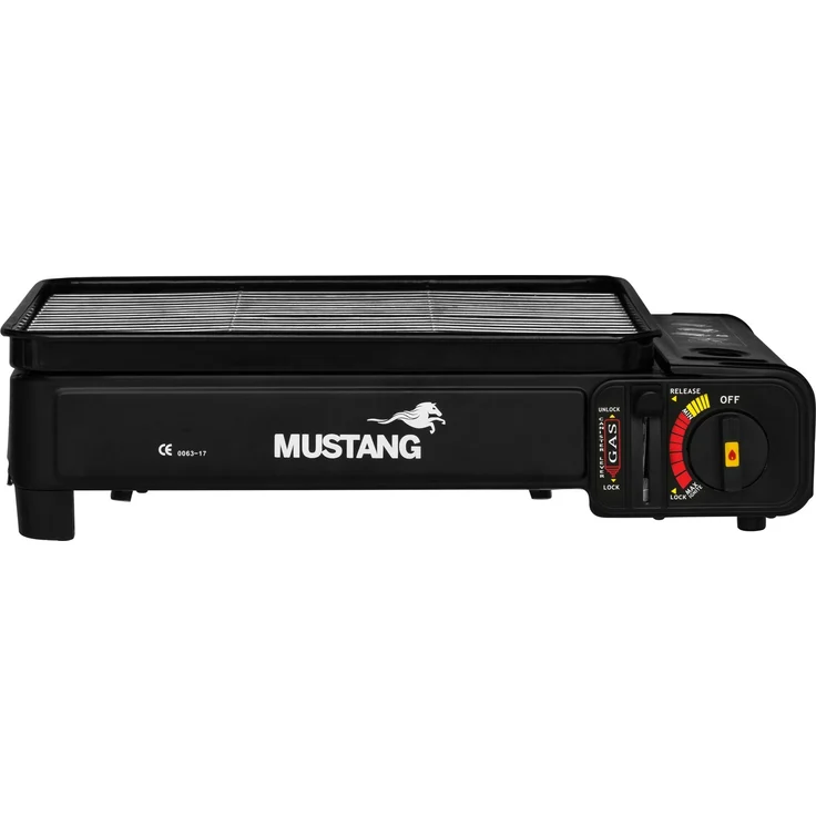 JTI GmbH Mustang Caravan und Marine Gasgrill, Campinggrill 2000 W, kompakt und leicht tragbar, blau