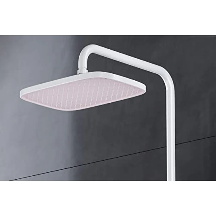 Bernstein Duschsystem BS371, Weiß matt - Thermostat, Ablagefläche, wählbare Handbrause und Duschkopf – Bild 3